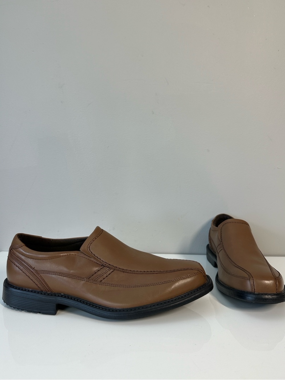 Rockport Walkability Leather Tan Loafer Size 10